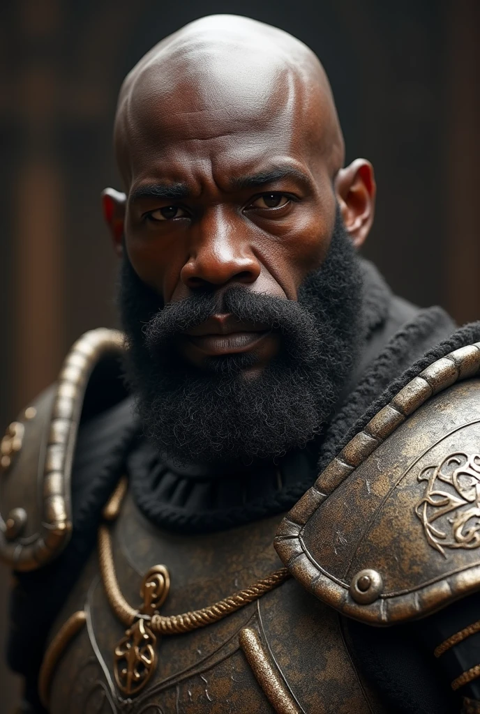 Hyperrealistic Very Detailed Highest Realistic Quality very Realistic 8KUHD very detailed highly photorealistic very realistic highly detailed closeup portrait photo of a Realistic Bald Black African American Sexy Bald Daddy Hairy Bearded Bear Beefy Muscle Bear Chubby Thick Muscle Beefy Buff Bodybuilder Muscle Bear Bald Black African American man wearing armor in Game of Thrones, Realistic Game of Thrones Photoshoot, 46 years old, very short thick neck, 8K resolution very realistic detailed neck lines, 8K resolution very realistic neck, 8K resolution very realistic detailed neck, 8K resolution very realistic face, 8K resolution very realistic face details, 8k uhd, very high quality, hyper realistic, realistic attention to detail, 8K resolution very Realistic Arms details, 8K resolution very realistic arms, 8K resolution very Realistic Hands details, 8K resolution very realistic hands, 8K resolution very Realistic Fingers details, 8K resolution very realistic finger, 8K resolution very realistic lips details, 8K resolution very realistic lips, and 8K resolution very realistic mouth details, 8K resolution very Realistic Body details, 8K resolution very realistic bellybutton, 8K resolution very realistic eyes, 8K resolution very realistic detailed eyes, 8K resolution very realistic body, 8K resolution very realistic pecs, 8K resolution very real realistic belly, 8K resolution very realistic chest, 8K resolution very realistic African American Beard, 8K resolution very realistic African American Body hair, 8K resolution very realistic skin details, 8K resolution Very Realitic Men's Clothes Details, 8K Resolution Very Realistic Men's Clothes, High Quality Detailed Photoshoot, packed with hidden details, realistic very defined details, Best Realistic Quality, No Merged Arms, ( Ultra Detailed ) 8K very realistic excellent natural really good lighting, award - winning photograph, 8K very realistic surrounding lighting