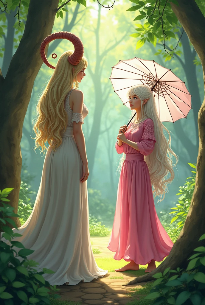 Real girl with long white hair and pink outfit holding an umbrella, rossdraws cartoon vibrant, extremely detailed artgerm, rossdraws digital painting, rossdraws portrait, rossdraws 1. 0, digital anime illustration, wlop rossdraws, rossdraws 2. 0, anime styled digital art, :: rossdraws, inspired by rossdraws, anime style. 8k, elf ears
blond haired woman with horns and a skirt in a forest, huge horns, , big natural horns on her head, breasts covered and sfw, thicc, sfw huge breasts, large horns, with large breasts, with a large breasts, fluffy chest, big breasts!, top rated on pixiv, girl design lush horns, seductive girl, goddess



