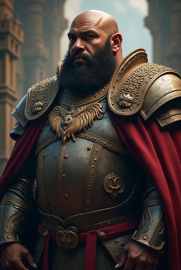 Hyperrealistic Very Detailed Highest Realistic Quality very Realistic 8KUHD very detailed highly photorealistic very realistic highly detailed closeup portrait photo of a Realistic Bald Black African American Sexy Bald Daddy Hairy Bearded Bear Beefy Muscle Bear Chubby Thick Muscle Beefy Buff Bodybuilder Muscle Bear Bald Black African American man wearing armor in Game of Thrones, Realistic Game of Thrones Photoshoot, 46 years old, very short thick neck, 8K resolution very realistic detailed neck lines, 8K resolution very realistic neck, 8K resolution very realistic detailed neck, 8K resolution very realistic face, 8K resolution very realistic face details, 8k uhd, very high quality, hyper realistic, realistic attention to detail, 8K resolution very Realistic Arms details, 8K resolution very realistic arms, 8K resolution very Realistic Hands details, 8K resolution very realistic hands, 8K resolution very Realistic Fingers details, 8K resolution very realistic finger, 8K resolution very realistic lips details, 8K resolution very realistic lips, and 8K resolution very realistic mouth details, 8K resolution very Realistic Body details, 8K resolution very realistic bellybutton, 8K resolution very realistic eyes, 8K resolution very realistic detailed eyes, 8K resolution very realistic body, 8K resolution very realistic pecs, 8K resolution very real realistic belly, 8K resolution very realistic chest, 8K resolution very realistic African American Beard, 8K resolution very realistic African American Body hair, 8K resolution very realistic skin details, 8K resolution Very Realitic Men's Clothes Details, 8K Resolution Very Realistic Men's Clothes, High Quality Detailed Photoshoot, packed with hidden details, realistic very defined details, Best Realistic Quality, No Merged Arms, ( Ultra Detailed ) 8K very realistic excellent natural really good lighting, award - winning photograph, 8K very realistic surrounding lighting