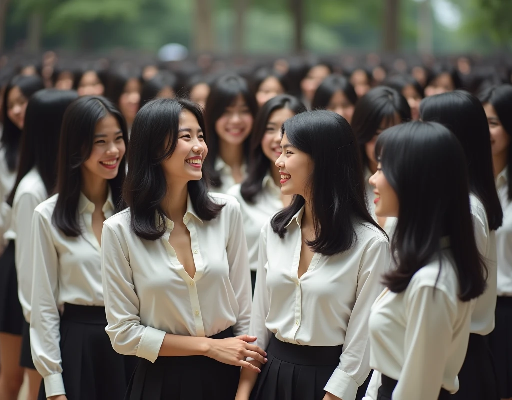 [Japanese Clone girls=Myself], (Perfect Clone girls Raw Photography Art), (16K, Highest quality, Ultra-high resolution, Unrealistic, Unprecedented sight, A world of cloned girls multiplying, Ultra-realistic), (Japanese, woman, 26-year-old), (((((Small face, (((((Thick black hair, Semi-long hair)))))))))), ((Very beautiful detailed girls, Accurate body structure, Very detailed body, (((((Big Tits, J-Cup))))), (((White shirt, I can see the cleavage, Black Mini Skirt))), ((Dark Eyes, Mature face, Cute Smile, A gentle gaze)), (((((Happy laughter))))), (((((Very detailed, 1girl-1,000,000cloning))))), (((((A very detailed and precise description of the doppelganger, Perfectly the same girl, The exact same smile, Perfect same hair, Perfect same clothes, Exactly the same height, Perfect same J-cup))))), (((((clone girls only))))), ((Filling the Earth 1,000,000,000,000,000,000,000,000,000,000,000,000,000人のclone girls, Super dense, Focus on the middle of the group, I&#39;m happy to be surrounded by countless versions of myself, I want to drown in love with countless versions of myself., I want to be drowned in love with countless versions of myself around me., Holding hands, hug, hug, kiss, Touching breasts)), ((The sight of the ultimate super-crowded, 異常なSuper dense, Countless clone girls packed together tightly)), ((Bright and soft light)), ((((((((Very detailed and clear hyper-perspective drawing)))))))), (((Subject depth zero)))