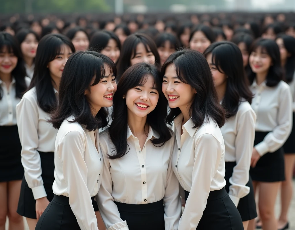 [Japanese Clone girls=Myself], (Perfect Clone girls Raw Photography Art), (16K, Highest quality, Ultra-high resolution, Unrealistic, Unprecedented sight, A world of cloned girls multiplying, Ultra-realistic), (Japanese, woman, 26-year-old), (((((Small face, (((((Thick black hair, Semi-long hair)))))))))), ((Very beautiful detailed girls, Accurate body structure, Very detailed body, (((((Big Tits, J-Cup))))), (((White shirt, I can see the cleavage, Black Mini Skirt))), ((Dark Eyes, Mature face, Cute Smile, A gentle gaze)), (((((Happy laughter))))), (((((Very detailed, 1girl-1,000,000cloning))))), (((((A very detailed and precise description of the doppelganger, Perfectly the same girl, The exact same smile, Perfect same hair, Perfect same clothes, Exactly the same height, Perfect same J-cup))))), (((((clone girls only))))), ((Filling the Earth 1,000,000,000,000,000,000,000,000,000,000,000,000,000人のclone girls, Super dense, Focus on the middle of the group, I&#39;m happy to be surrounded by countless versions of myself, I want to drown in love with countless versions of myself., I want to be drowned in love with countless versions of myself around me., Holding hands, hug, hug, kiss, Touching breasts)), ((The sight of the ultimate super-crowded, 異常なSuper dense, Countless clone girls packed together tightly)), ((Bright and soft light)), ((((((((Very detailed and clear hyper-perspective drawing)))))))), (((Subject depth zero)))