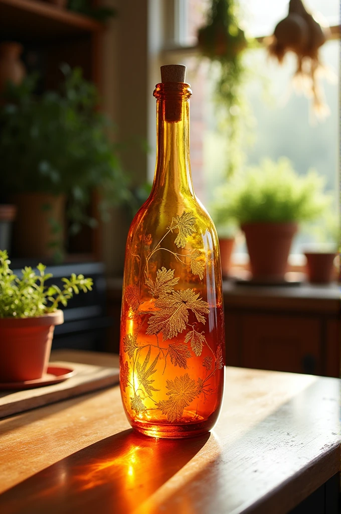 Color glass bottle 
