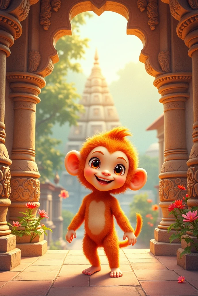 Hanuman ji Bajrangbali Cute photos with temple