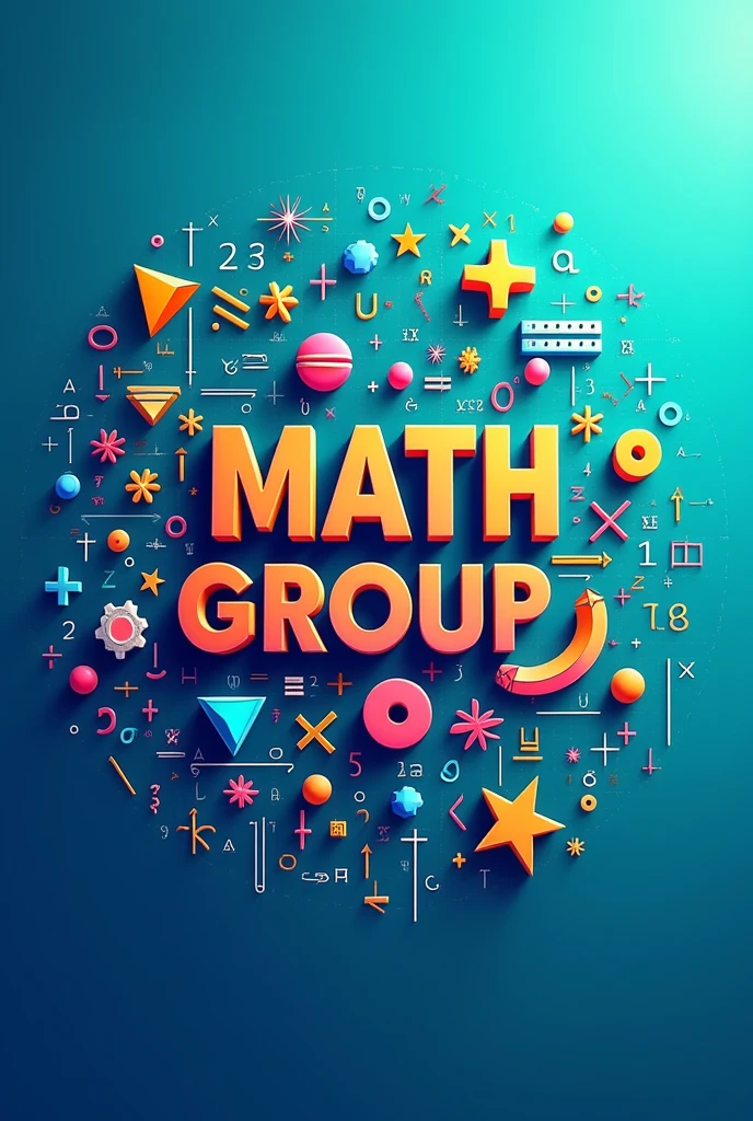 Group chat photo cover for mathematics (group 5) only designs and words which is Math Group 5