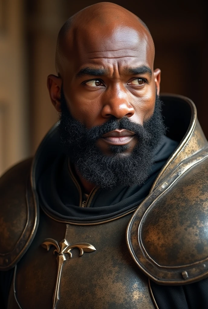 Hyperrealistic Very Detailed Highest Realistic Quality very Realistic 8KUHD very detailed highly photorealistic very realistic highly detailed closeup portrait photo of a Realistic Bald Black African American Sexy Bald Daddy Hairy Bearded Bear Beefy Muscle Bear Chubby Thick Muscle Beefy Buff Bodybuilder Muscle Bear Bald Black African American man wearing armor in Game of Thrones, Realistic Game of Thrones Photoshoot, 46 years old, very short thick neck, 8K resolution very realistic detailed neck lines, 8K resolution very realistic neck, 8K resolution very realistic detailed neck, 8K resolution very realistic face, 8K resolution very realistic face details, 8k uhd, very high quality, hyper realistic, realistic attention to detail, 8K resolution very Realistic Arms details, 8K resolution very realistic arms, 8K resolution very Realistic Hands details, 8K resolution very realistic hands, 8K resolution very Realistic Fingers details, 8K resolution very realistic finger, 8K resolution very realistic lips details, 8K resolution very realistic lips, and 8K resolution very realistic mouth details, 8K resolution very Realistic Body details, 8K resolution very realistic bellybutton, 8K resolution very realistic eyes, 8K resolution very realistic detailed eyes, 8K resolution very realistic body, 8K resolution very realistic pecs, 8K resolution very real realistic belly, 8K resolution very realistic chest, 8K resolution very realistic African American Beard, 8K resolution very realistic African American Body hair, 8K resolution very realistic skin details, 8K resolution Very Realitic Men's Clothes Details, 8K Resolution Very Realistic Men's Clothes, High Quality Detailed Photoshoot, packed with hidden details, realistic very defined details, Best Realistic Quality, No Merged Arms, ( Ultra Detailed ) 8K very realistic excellent natural really good lighting, award - winning photograph, 8K very realistic surrounding lighting