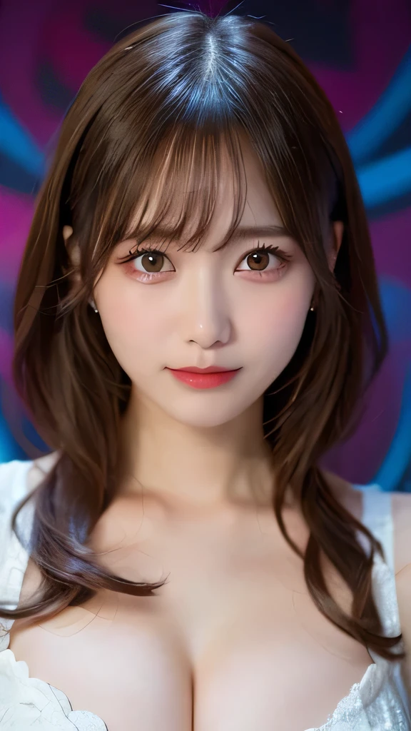 original, (masterpiece), (figure), (Beautiful and vivid background:1.25), (Depth of written boundary:0.7), Highest quality, shape, Very detailed, High resolution, 8k wallpaper, Perfect dynamic composition, Ultra detailed face, Natural Lip , Cleavage, (The eyelashes on both eyes are equal and beautiful.), (looking at the camera), (smile), (Cosplay), whole body