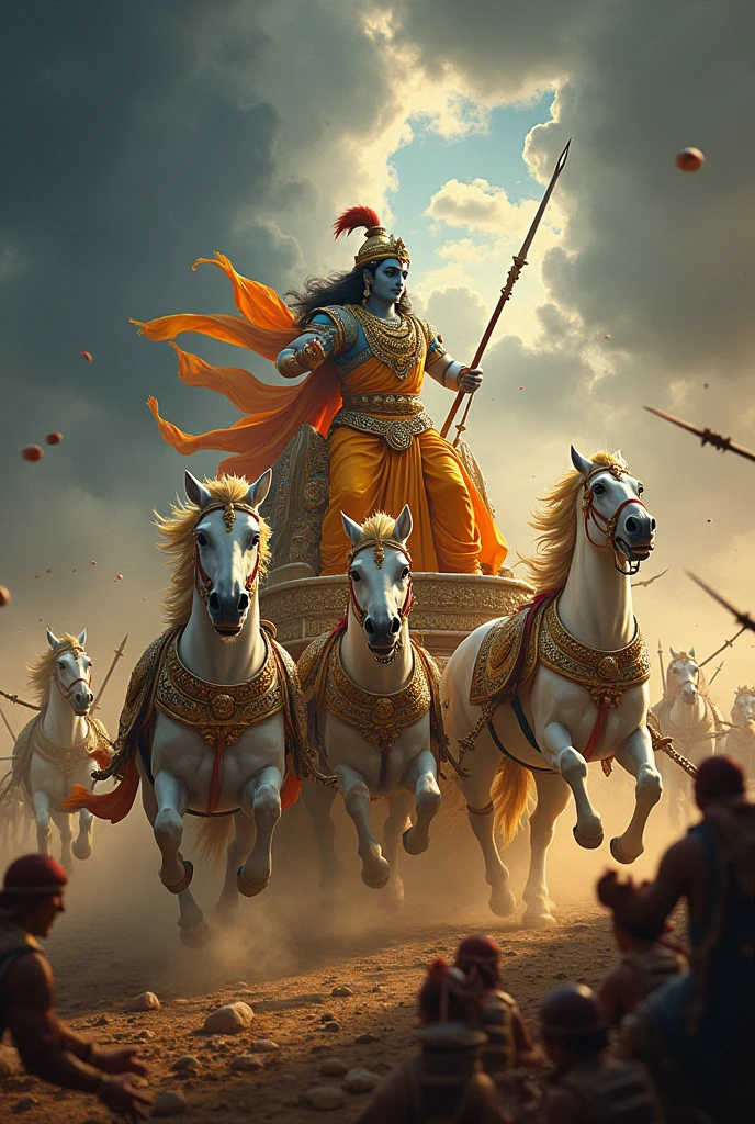Rathachakra from Mahabharata in the battlefield 
