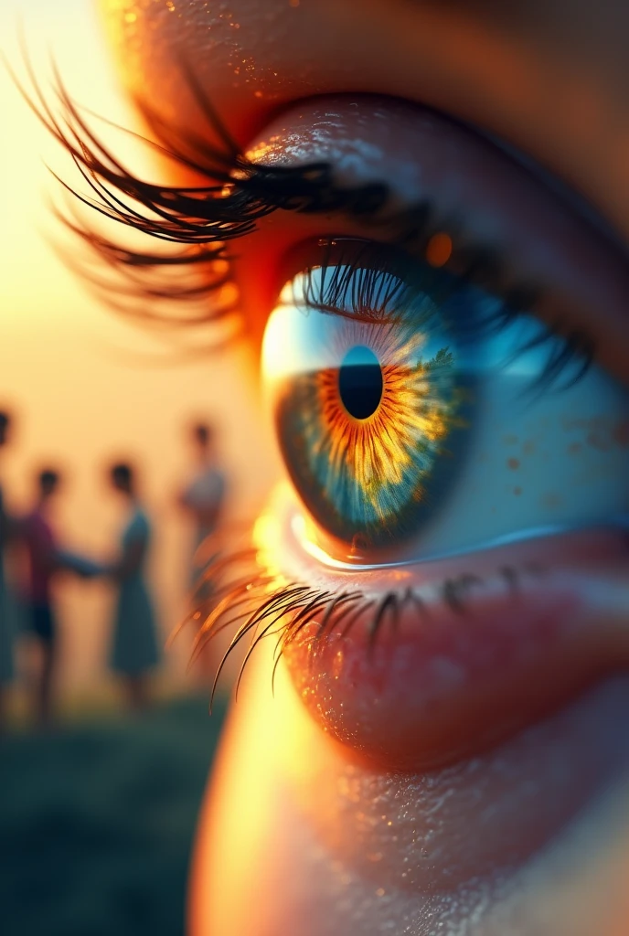 (photorealism:1.2) make an ai poster on eye donation theme ultra realistic