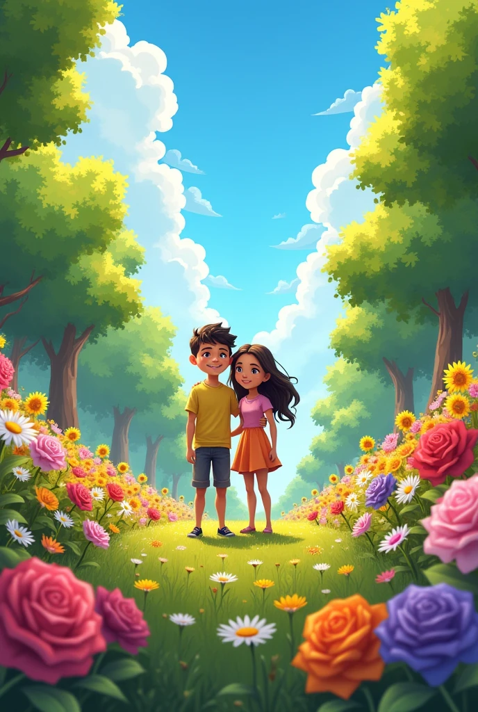 Ali and Saad were two close friends. They both dreamed of one day building a beautiful garden where there would be all sorts of colorful flowers and trees.