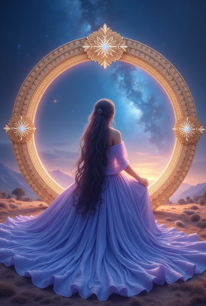 A princes in a circle with the name usha
