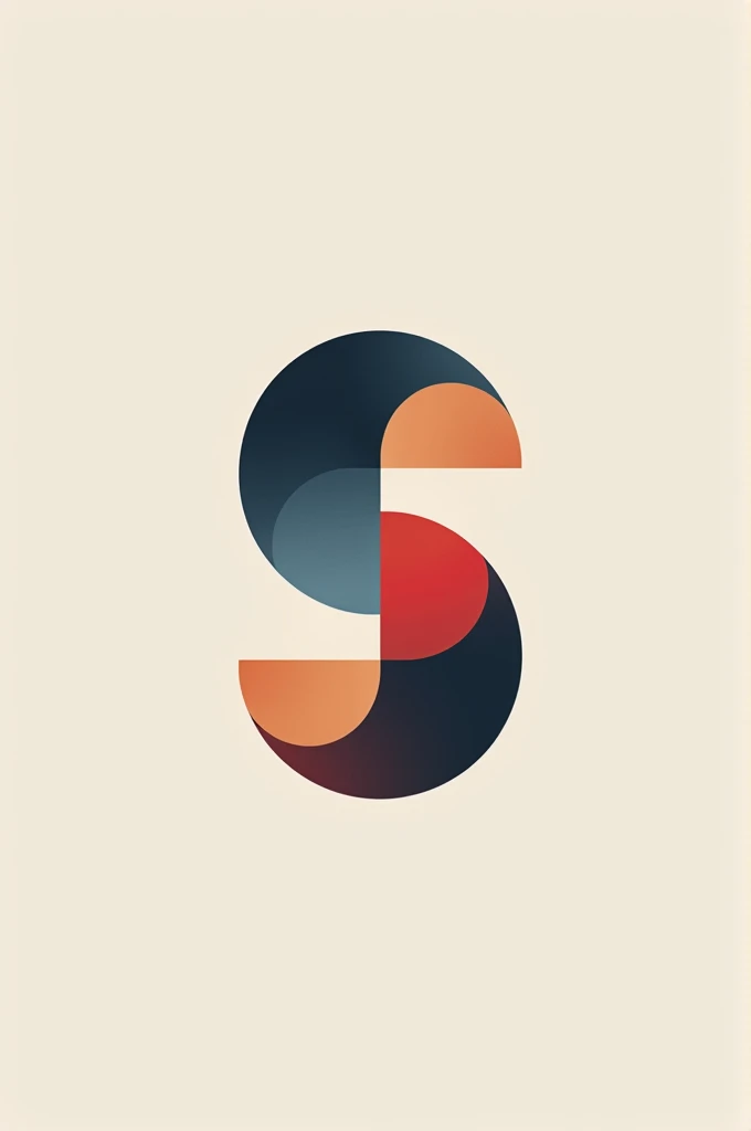 Abstract Logo, minimalist design, unique design of S,