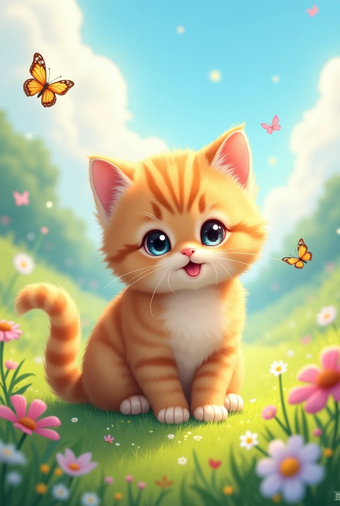 British Shorthair,Anime Touch,Baby cat,bronze