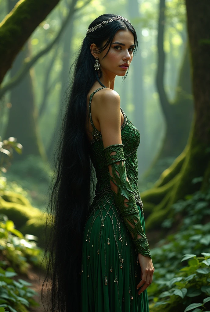 Black-haired Elf woman