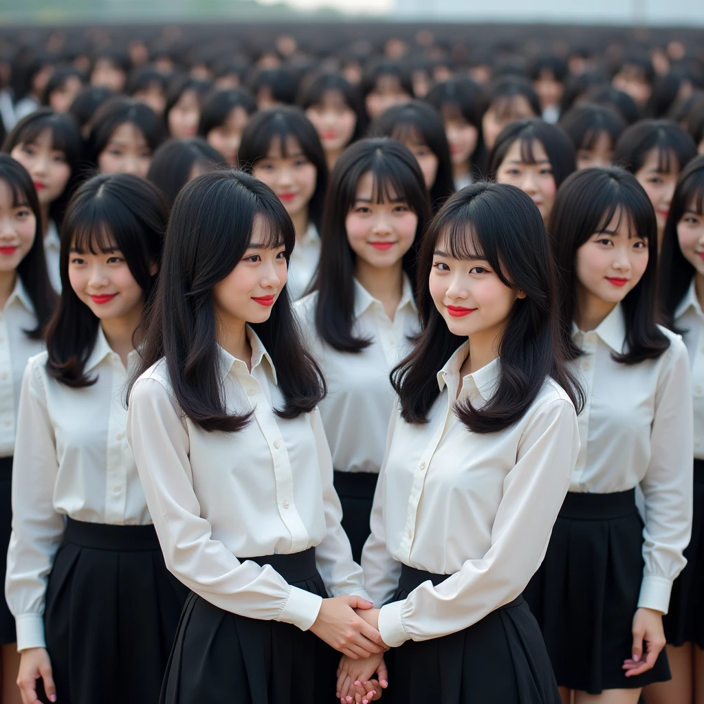 {Japanese Clone girls=Myself}, [Perfect Clone girls Raw Photography Art], (16K, Highest quality, Ultra-high resolution, ((Unrealistic, Unprecedented sight, (A world of cloned girls multiplying), Ultra-realistic))), (Japanese, woman, 26-year-old), (((((Small face, (((((Thick black hair, Semi-long hair)))))))))), ((Very beautiful detailed girls, Accurate body structure, Very detailed body, (((((Big Tits, J-Cup))))), (((White shirt, I can see the cleavage, Black Mini Skirt))), ((Dark Eyes, Mature face, Cute Smile, A gentle gaze)), (((((Happy laughter))))), (((((Very detailed, 1girl-1,000,000cloning))))), (((((A very detailed and precise description of the doppelganger, Perfectly the same girl, The exact same smile, Perfect same hair, Perfect same clothes, Exactly the same height, Perfect same J-cup))))), (((((clone girls only))))), (((Filling the Earth 1,000,000,000,000,000,000,000,000,000,000,000,000,000人のclone girls, Super dense, Focus on the middle of the group, I&#39;m happy to be surrounded by countless versions of myself, I want to drown in love with countless versions of myself., I want to be drowned in love with countless versions of myself around me., Holding hands, hug, hug, kiss, Touching breasts))), (((The sight of the ultimate super-crowded, 異常なSuper dense, Countless clone girls packed together tightly))), ((Bright and soft light)), ((((((((Very detailed and clear hyper-perspective drawing)))))))), (((Subject depth zero))), Seeing from a bird's perspective