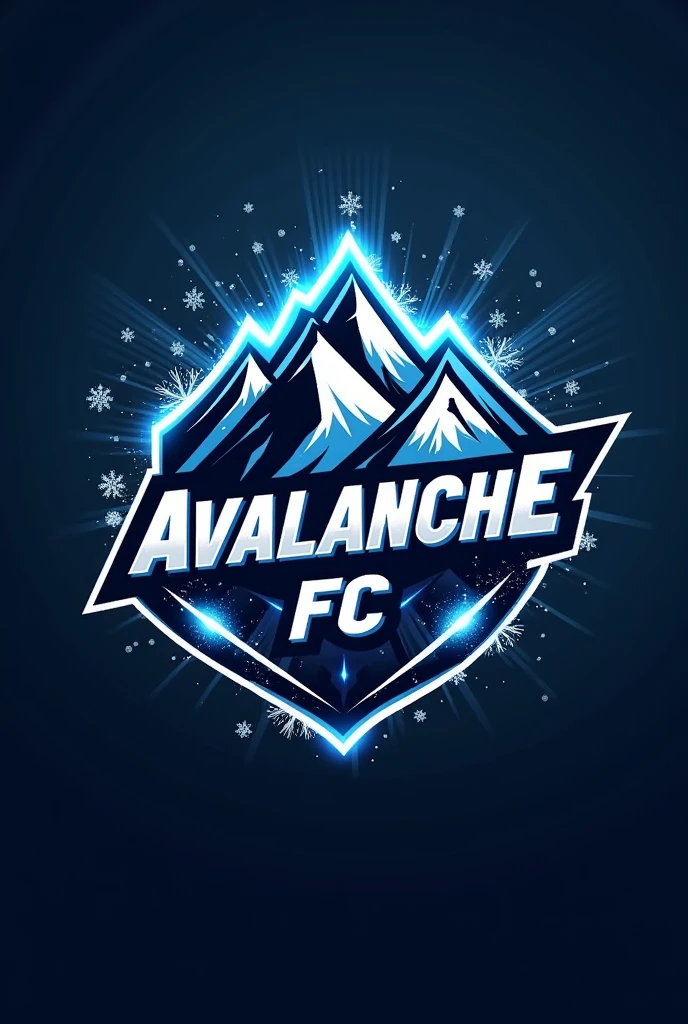 A football club logo named "Avalanche FC"
with a dark themed vibe