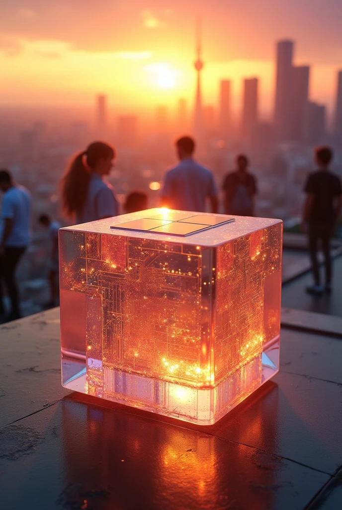 Rhiflux electro cube that recharges for one hour on the sun or grid power and lasts six months before recharge