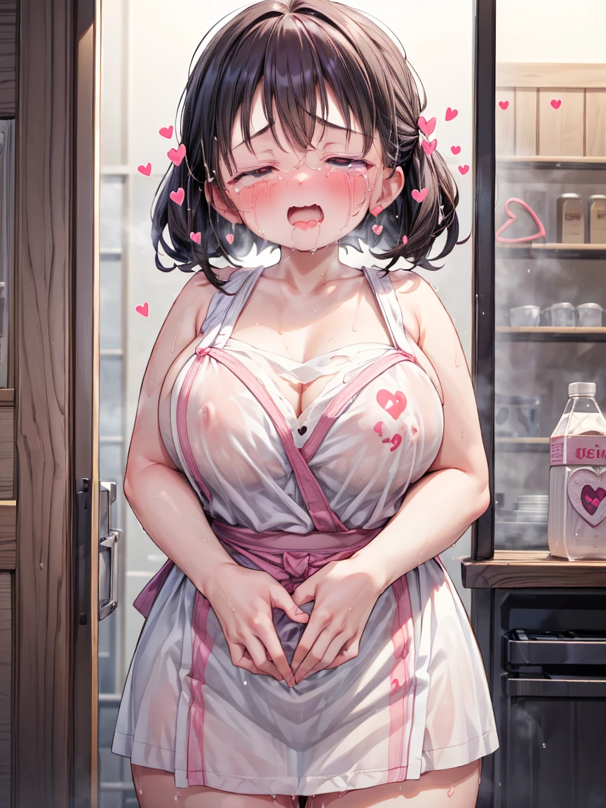 (Girl, Fat middle-aged man:1.2)、(Naked Apron)、blush、convenience store、Very detailed、High resolution、4K、masterpiece、High resolution、(tears:1.8)、(heart:1.6)、(rape)、(despair:1.3)、(Half-close your eyes:1.6)、(Sweaty:1.3)、(Big Breasts)、(Push one's groin forward)、(Squat)、(Sex slave)、(Feels good:1.3)、Pussy juice