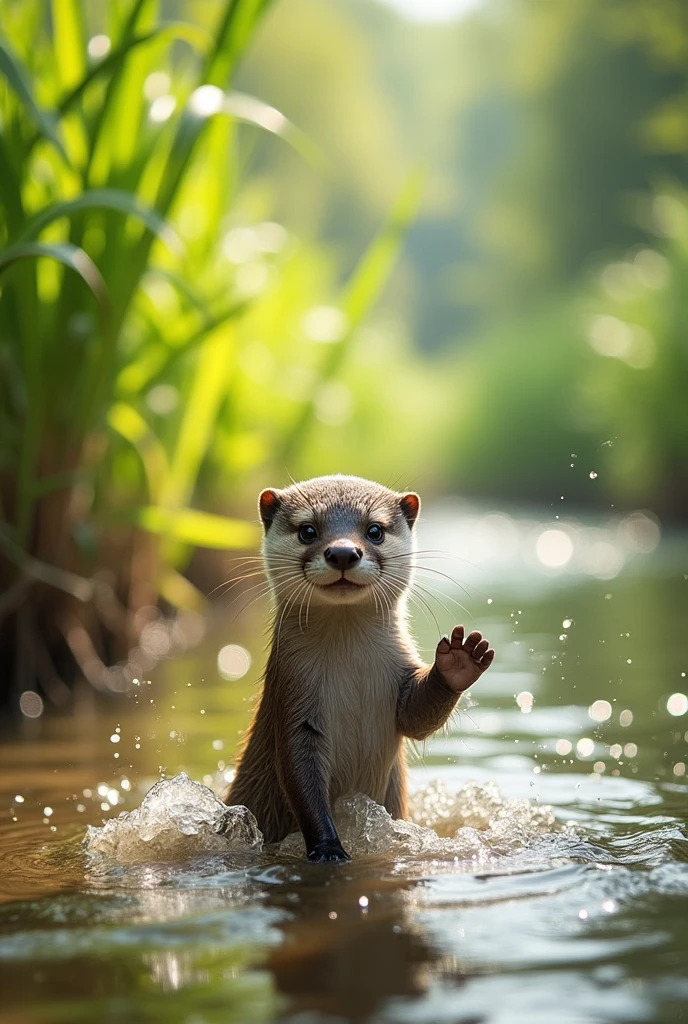 Cute Asian small-clawed otter
