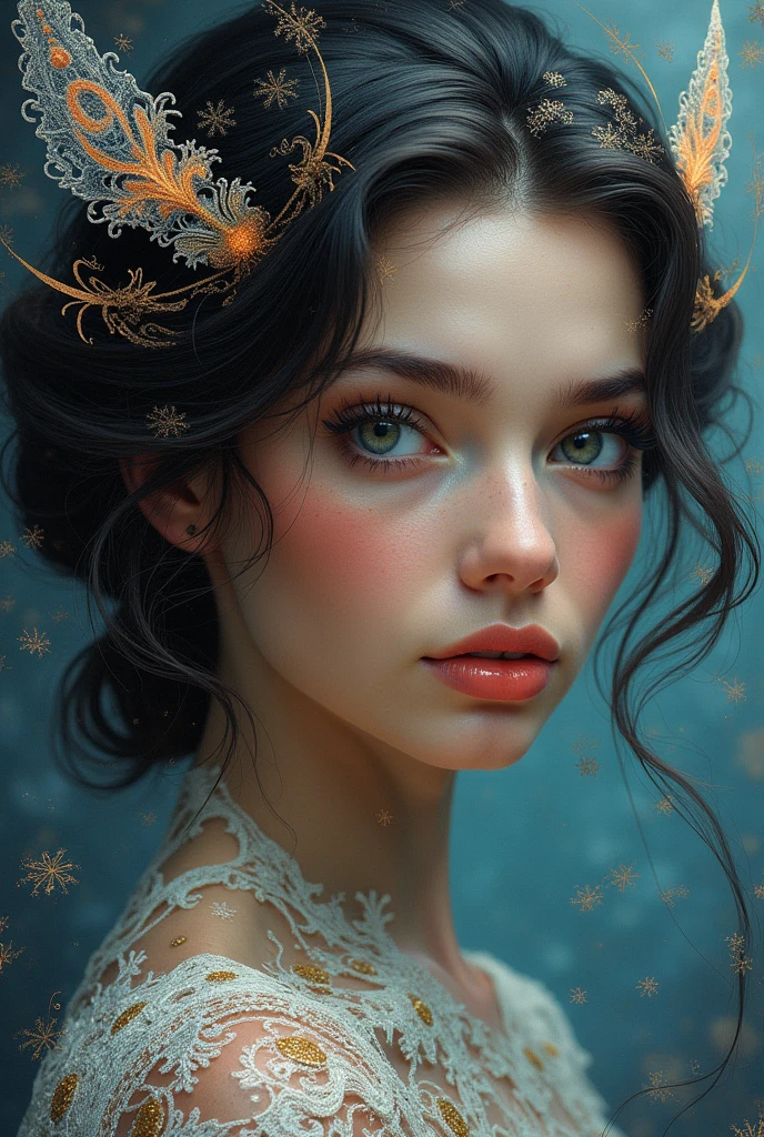 (masterpiece, top quality, best quality, official art, beautiful and aesthetic:1.2), (1 woman:1.3), extremely detailed,(fractal art:1.3),fancy,most detailed,close up