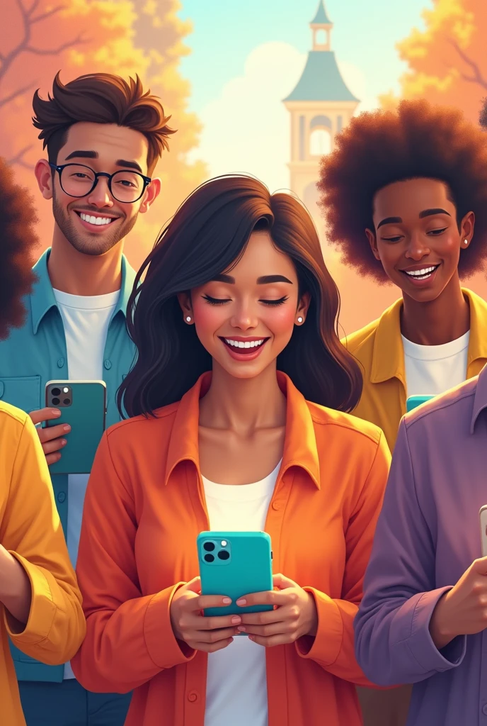 A bright, vibrant and upbeat photo illustration depicting cheerful people using iPhones to automate their daily lives with the Shortcuts app's "IF conditions" feature. Show realistic scenes of individuals leveraging conditional logic to streamline tasks based on time of day, location, and user input across different scenarios like morning routines, arriving home, entertainment etc. Capture the themes of efficiency, customization, convenience and how Shortcuts' conditional branching enables a smarter, optimized lifestyle. The style should be poppy, polished photography with a uplifting, aspirational vibe conveying empowerment through tech