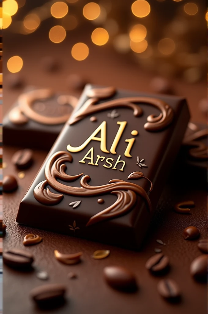 Wrapper of chocolate with name "Ali Arsh"