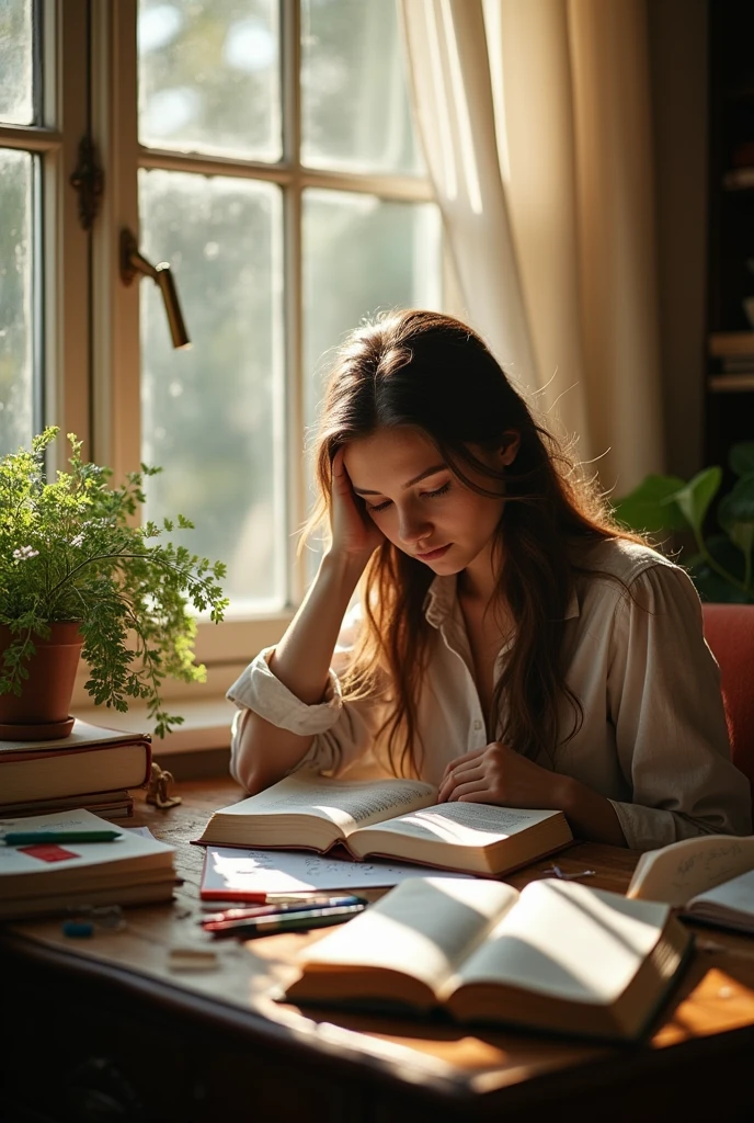 a person studying