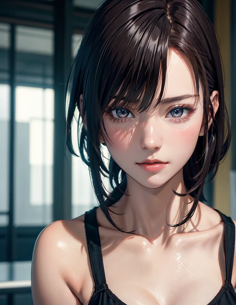 Digital portrait of gorgeous Japan short-haired woman, Beautiful face, Convoluted, Cinematic, Realistic epic, unreal enginee 5, Gorgeous, Incredible color grading, Trending on ArtStation, Photography,