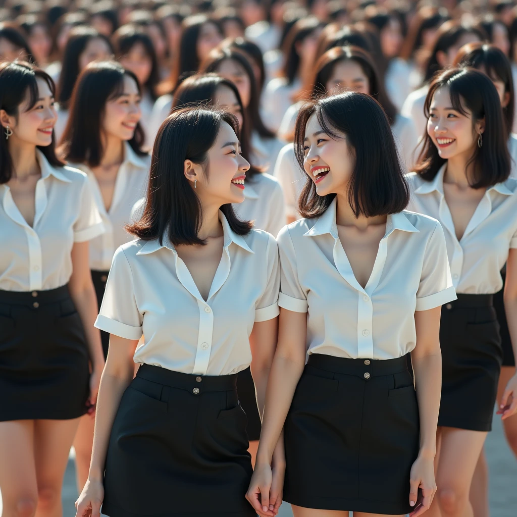 [Japanese Clone girls=Myself], [Perfect Clone girls Raw Photography Art], (16K, Highest quality, Ultra-high resolution, ((Unrealistic, Unprecedented sight, ((A World of Myself Proliferation)), Ultra-realistic))), (Japanese, woman, 26-year-old), (((((Small face, (((((Thick black hair, Semi-long hair)))))))))), ((Very beautiful detailed girls, Accurate body structure, Very detailed body)), (((Big Breasts, Large, swelling breasts))), (((White shirt, I can see the cleavage, Black Mini Skirt))), ((Dark Eyes, Mature face, Cute Smile, A gentle gaze)), (((((Happy laughter))))), (((((Very detailed, 1girl-1,000,000cloning))))), (((((A very detailed and precise description of the doppelganger, Perfectly the same girl, The exact same smile, Perfect same hair, Perfect same clothes, Exactly the same height, 完璧な同じLarge, swelling breasts))))), (((((Myself only))))), (((Filling the Earth 1,000,000,000,000,000,000,000,000,000,000,000,000,000 Myself, Super dense, Focus on the middle of the group, I&#39;m happy to be surrounded by countless versions of myself, I want to drown in love with countless versions of myself., I want to be drowned in love with countless versions of myself around me., Holding hands, hug, hug, kiss, Touching breasts))), (((The sight of the ultimate super-crowded, 異常なSuper dense, Countless Myselfs Packed Tight))), ((Bright and soft light)), ((((((((Very detailed and clear hyper-perspective drawing)))))))), (((Subject depth zero))), Seeing from a bird's perspective
