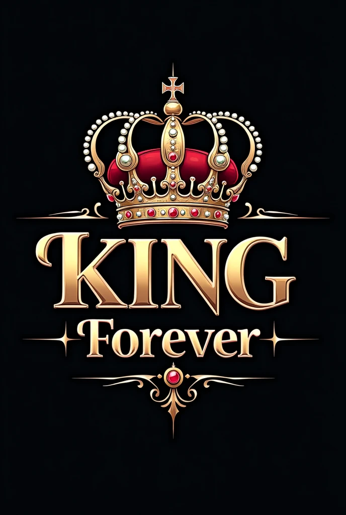 Create only logo without any background that king forever not any background 