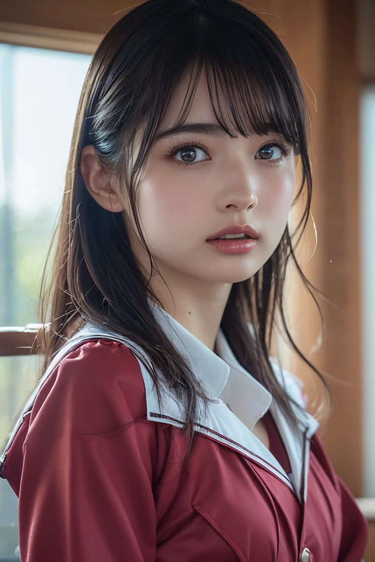 (8k, RAW Photos,Highest quality, High resolution:1.1), (Ultra-realistic:1.4),(Realistic, Realistic:1.3),The Beauty of Japan、Rhythmic gymnastics club、Rhythmic Gymnastics Uniform、((Upper Body:1.3))