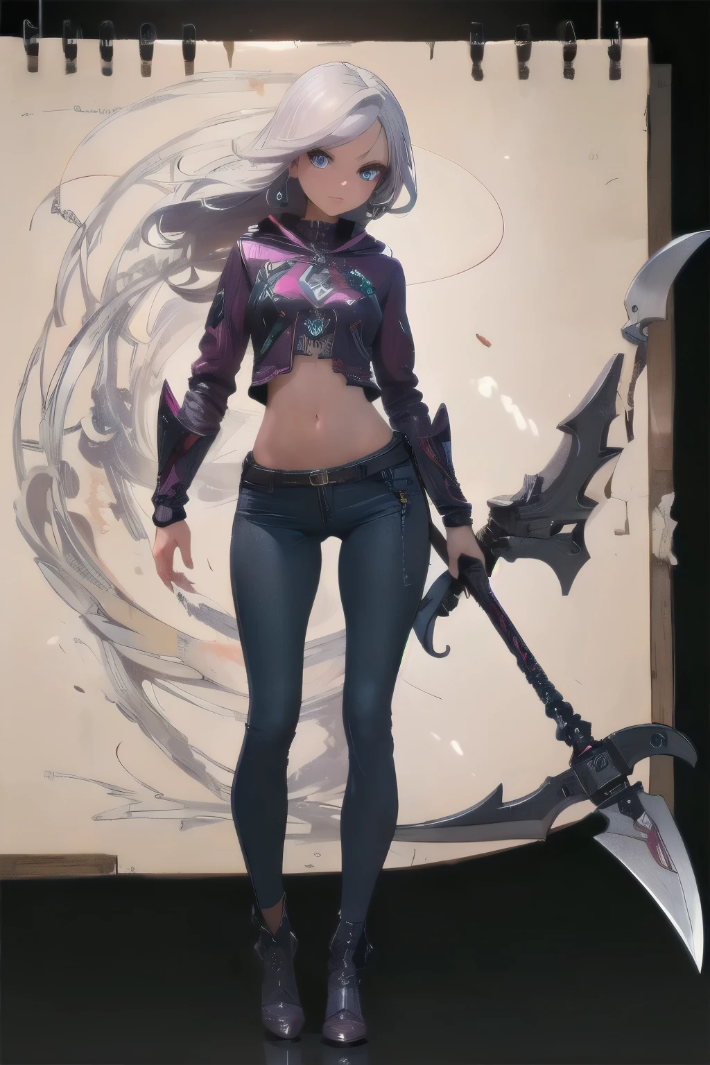 ((Highly accurate drawing in every detail)Extremely precise depiction)[High resolution],(detailed illustrations,Very fine and detailed drawing,Delicate drawn lines with tempo,Realistic texture expression),[color traced main line],(Fantasy World Battlefield Background [burning castle]),(GIRL ROBOT 15yo (White Devil [METALFACE[clear lenticular iris]] (SKINNY)) [WEAPON MACHINE][milky],[BODY with EDGE [Transparent material]],[use an ax as a weapon],[[Mobile Weapon Gigant Size][science fiction mechanical]],(Pearl white luster on the body surface),(intricate and beautiful decoration [Dense detail]),(Precisely drawn face)[perfect eye details(Beautifully detailed iris)(Eyes like deep jewels)],(eyes light[Pinpoint lighting for the eyes]),[long and beautiful eyelashes],[precisely drawn hair [Beautiful and shiny hair details]],(perfect hand details [Beautiful fingers with no damage [beautiful nails]]),(perfect anatomy(perfectly balanced proportions))[[full body portrait]],[ideal color coordination(Accurate simulation of light and material interactions)],[Visual art that tells a story],((highest quality)fine[[High density drawing]])(4K Quality).