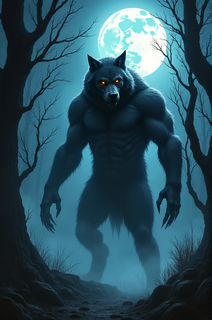 Werewolf, a wolf-headed and human-bodied creature that inspires fear.