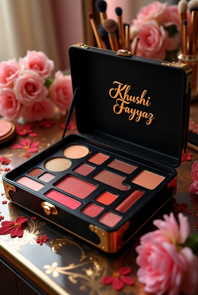 Make up kit with prominent name "Khushi Fayyaz"