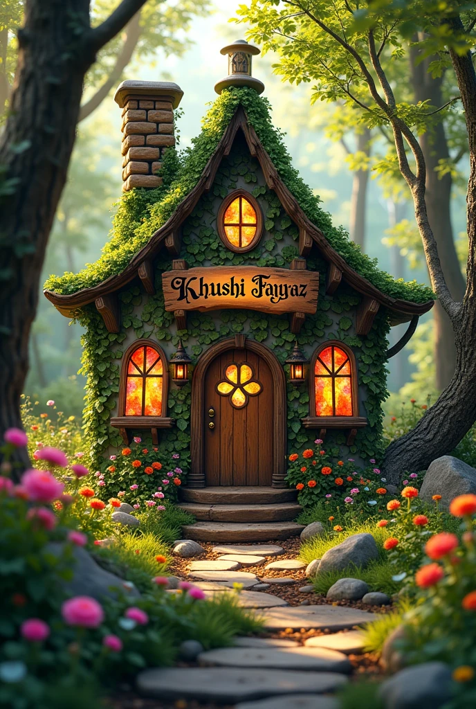 Beautiful Fairy house with prominent name "Khushi Fayyaz"