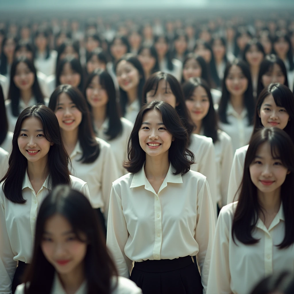 [Japanese Clone girls=Myself], [Perfect Clone girls Raw Photography Art], (16K, Highest quality, Ultra-high resolution, ((Unrealistic, Unprecedented sight, ((A World of Myself Proliferation)), Ultra-realistic))), (Japanese, woman, 26-year-old), (((((Small face, (((((Thick black hair, Semi-long hair)))))))))), ((Very beautiful detailed girls, Accurate body structure, Very detailed body)), (((Big Breasts, Large, swelling breasts))), (((White shirt, Big Breasts強調, I can see the cleavage, Black Mini Skirt))), ((Dark Eyes, Mature face, Cute Smile, A gentle gaze)), (((((Happy laughter))))), (((((Very detailed, 1girl-1,000,000cloning))))), (((((A very detailed and precise description of the doppelganger, Perfectly the same girl, The exact same smile, Perfect same hair, Perfect same clothes, Exactly the same height, 完璧な同じLarge, swelling breasts))))), (((((Myself only))))), (((Filling the Earth 1,000,000,000,000,000,000,000,000,000,000,000,000,000 Myself, Super dense, Super denseの中心に広くフォーカス, I&#39;m happy to be surrounded by countless versions of myself, I want to drown in love with countless versions of myself., I want to be drowned in love with countless versions of myself around me., Holding hands, hug, hug, kiss, Touching breasts))), (((The sight of the ultimate super-crowded, 異常なSuper dense, Countless Myselfs Packed Tight))), ((Bright and soft light)), ((((((((Very detailed and clear hyper-perspective drawing)))))))), (((Subject depth zero))), Seeing from a bird's perspective
