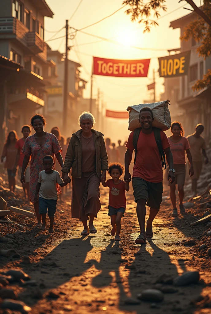 People helping during natural disasters