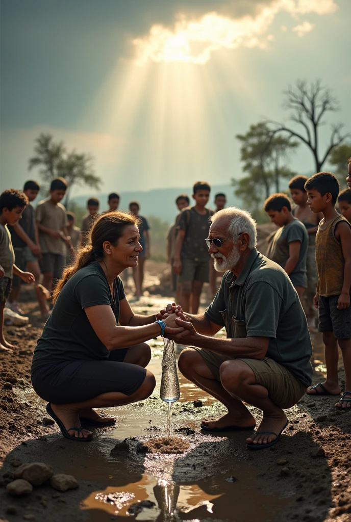 People helping each other during natural disasters