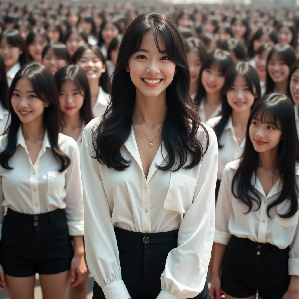 [Japanese Clone girls=Myself], [Perfect Clone girls Raw Photography Art], (16K, Highest quality, Ultra-high resolution, ((Unrealistic, Unprecedented sight, ((A World of Myself Proliferation)), Ultra-realistic))), (Japanese, woman, 26-year-old), (((((Small face, (((((Thick black hair, Semi-long hair)))))))))), ((Very beautiful detailed girls, Accurate body structure, Very detailed body)), (((Big Breasts, Large, swelling breasts))), (((White shirt, Big Breasts強調, I can see the cleavage, Black Mini Skirt))), ((Dark Eyes, Mature face, Cute Smile, A gentle gaze)), (((((Happy laughter))))), (((((Very detailed, 1girl-1,000,000cloning))))), (((((A very detailed and precise description of the doppelganger, Perfectly the same girl, The exact same smile, Perfect same hair, Perfect same clothes, Exactly the same height, 完璧な同じLarge, swelling breasts))))), (((((Myself only))))), (((Filling the Earth 1,000,000,000,000,000,000,000,000,000,000,000,000,000 Myself, Super dense, Super denseの中心に広くフォーカス, I&#39;m happy to be surrounded by countless versions of myself, I want to drown in love with countless versions of myself., I want to be drowned in love with countless versions of myself around me., Holding hands, hug, hug, kiss, Touching breasts))), (((The sight of the ultimate super-crowded, 異常なSuper dense, Countless Myselfs Packed Tight))), ((Bright and soft light)), ((((((((Very detailed and clear hyper-perspective drawing)))))))), (((Subject depth zero))), Seeing from a bird's perspective
