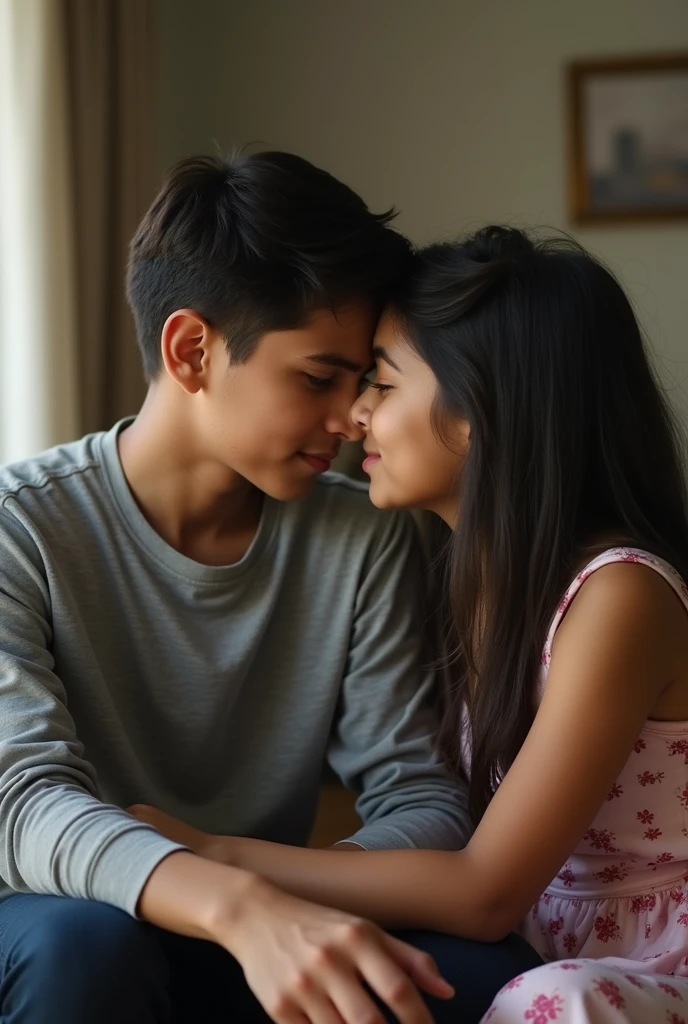 Boy nd girl hugging eachother and looking each other eyes 19 years old couple