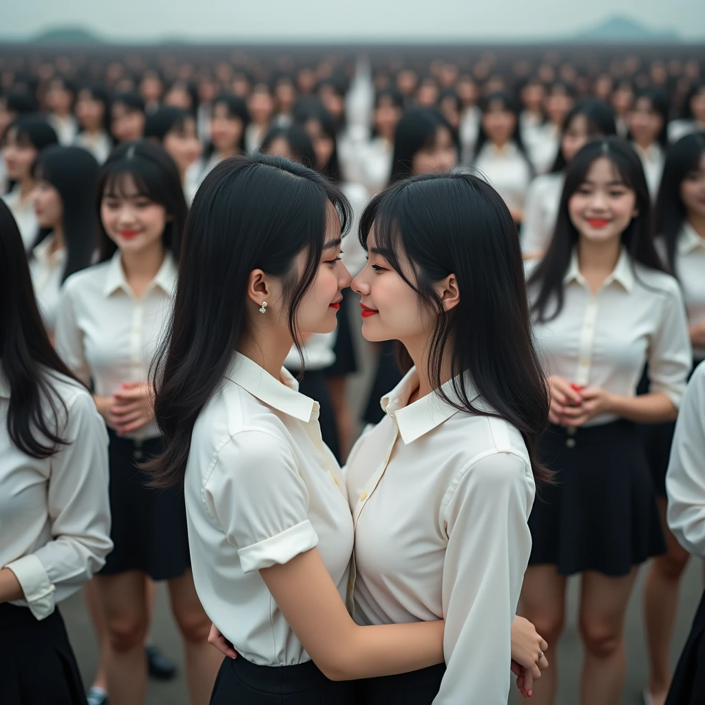[Japanese Clone girls=Myself], [Perfect Clone girls Raw Photography Art], (16K, Highest quality, Ultra-high resolution, ((Unrealistic, Unprecedented sight, ((A World of Myself Proliferation)), Ultra-realistic))), (Japanese, woman, 26-year-old), (((((Small face, (((((Thick black hair, Semi-long hair)))))))))), ((Very beautiful detailed girls, Accurate body structure, Very detailed body)), (((Big Breasts, Large, swelling breasts))), (((White shirt, Big Breasts強調, I can see the cleavage, Black Mini Skirt))), ((Dark Eyes, Mature face, Cute Smile, A gentle gaze)), (((((Happy laughter))))), (((((Very detailed, 1girl-1,000,000cloning))))), (((((A very detailed and precise description of the doppelganger, Perfectly the same girl, The exact same smile, Perfect same hair, Perfect same clothes, Exactly the same height, 完璧な同じLarge, swelling breasts))))), (((((Myself only))))), (((Filling the Earth 1,000,000,000,000,000,000,000,000,000,000,000,000,000 Myself, Super dense, Super denseの中心に広くフォーカス, I&#39;m happy to be surrounded by countless versions of myself, I want to drown in love with countless versions of myself., I want to be drowned in love with countless versions of myself around me., Holding hands, hug, hug, kiss, Touching breasts))), (((The sight of the ultimate super-crowded, 異常なSuper dense, Countless Myselfs Packed Tight))), ((Bright and soft light)), ((((((((Very detailed and clear hyper-perspective drawing)))))))), (((Subject depth zero))), Seeing from a bird's perspective
