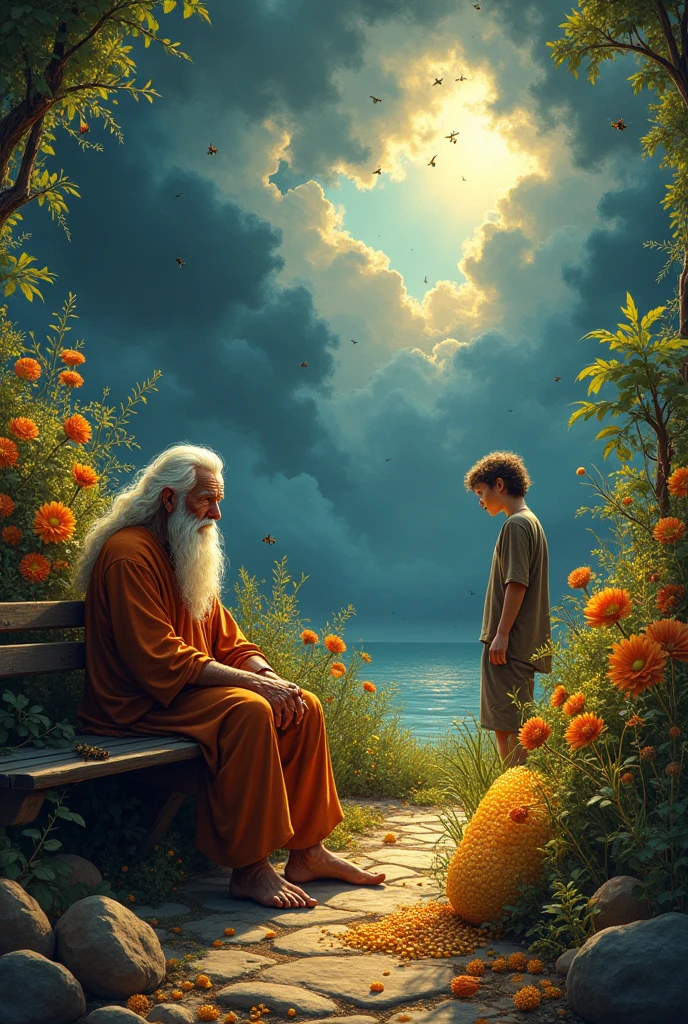 I want a background to create an image with the verse Proverbs 27:7 which says “He who is satisfied despises even honey, But for the one who is starving, even the bitter is a sweet delicacy..”
