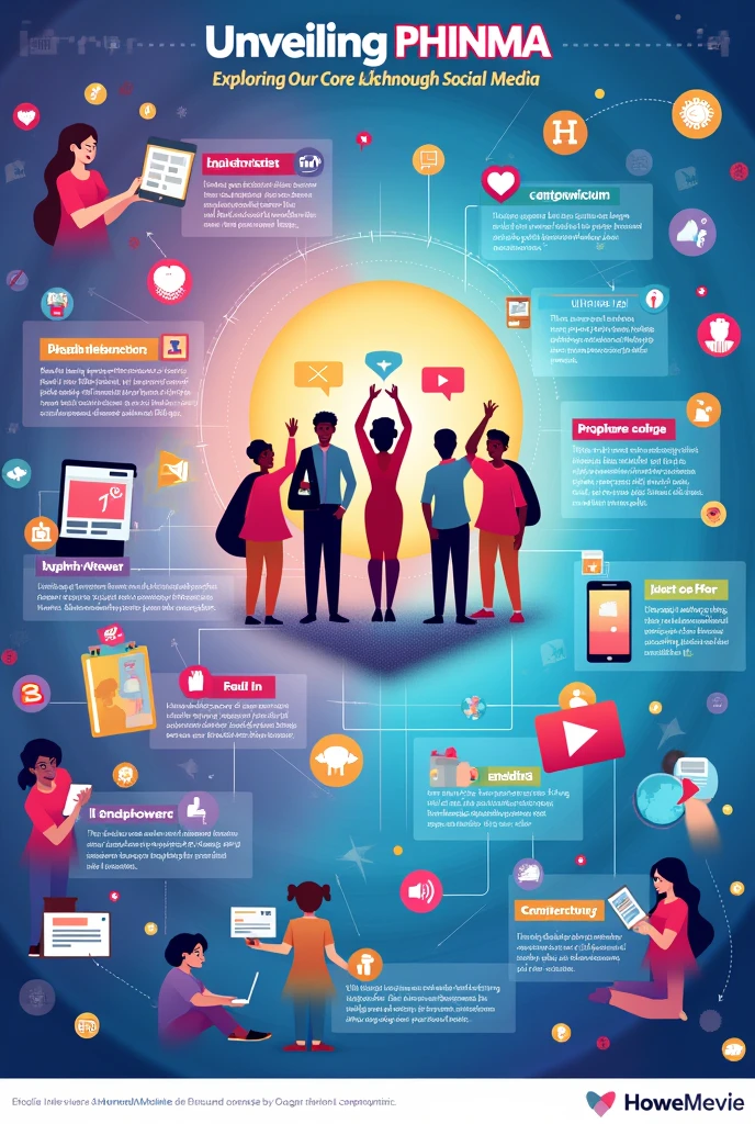infographics about the theme Unveiling PHINMA: Exploring Our Core Values through Social Media. Using symbols