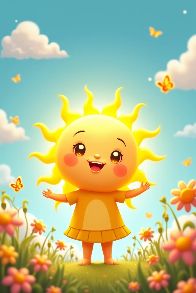 The Mascot's Name: "Little sun"
Description of the Mascot:
Little sun é um sol radiante e amigável, with a welcoming expression that conveys warmth and security. He has short arms and legs, and his sunbeams extend like open arms, ready to embrace. His face is always illuminated by a kind smile, symbolizing the human warmth and support that everyone deserves in difficult times. This mascot is perfect for creating a warmer and more welcoming environment, reminding everyone that, even in difficult times, there's always a light that can shine and bring warmth to hearts.