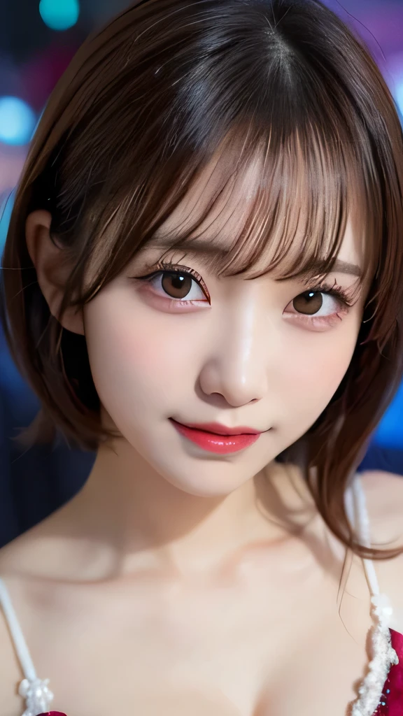 original, (masterpiece), (figure), (Beautiful and vivid background:1.25), (Depth of written boundary:0.7), Highest quality, shape, Very detailed, High resolution, 8k wallpaper, Perfect dynamic composition, Ultra detailed face,  Natural Lip , Cleavage, (The eyelashes on both eyes are equal and beautiful.), (looking at the camera), (smile), whole body