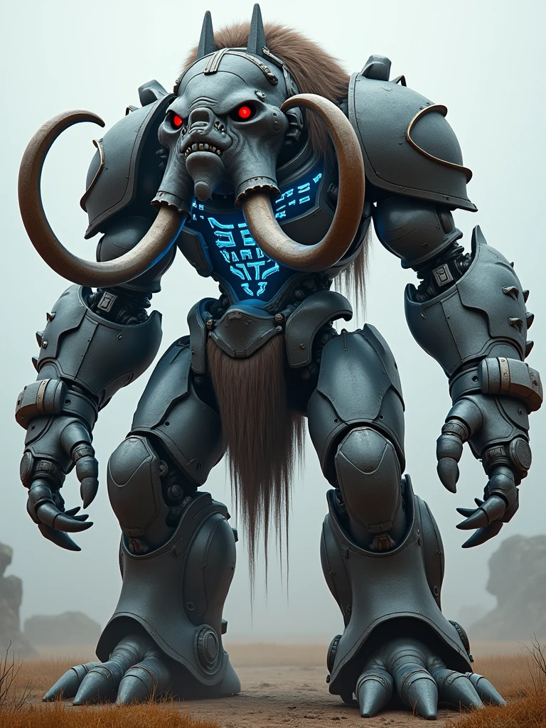 Mammoth Malgam: A Prehistoric Powerhouse
Mammoth Malgam is a monstrous creature from the Kamen Rider series, designed to resemble a powerful mammoth fused with mechanical elements.
Ancient Fusion:
Mammoth Malgam's imposing figure blends the features of a mammoth with a technological or robotic exoskeleton. Its body is humanoid in shape, but powerful legs and mammoth-like feet hint at its incredible strength.
Mammoth Features:
The head is the most striking feature. Imagine a mammoth's skull with large tusks curving upwards, integrated into a mechanical helmet. Glowing red eyes peer out from within the helmet, adding a menacing touch.
Mammoth Malgam retains a thick coat of fur across its back and shoulders, although it appears to be a metallic grey or silver rather than the typical brown color of a mammoth.
Mechanical Enhancements:
The mechanical exoskeleton enhances Mammoth Malgam's physical capabilities. Imagine thick, armored plates covering its torso and limbs, with glowing blue lines pulsing throughout, hinting at the creature's internal power source.
Mammoth Malgam also has a large mechanical claw attachment on its right arm, replacing its hand. This claw looks like it could deliver powerful crushing attacks.