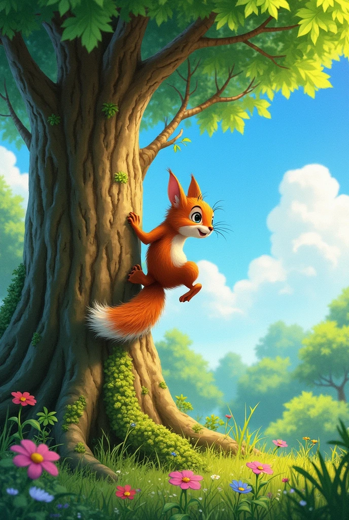 One day Pincher Juninho climbed a giant tree