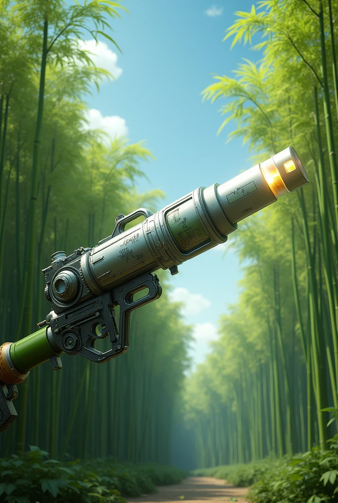 bamboo, bambooの断面からレーザー砲
