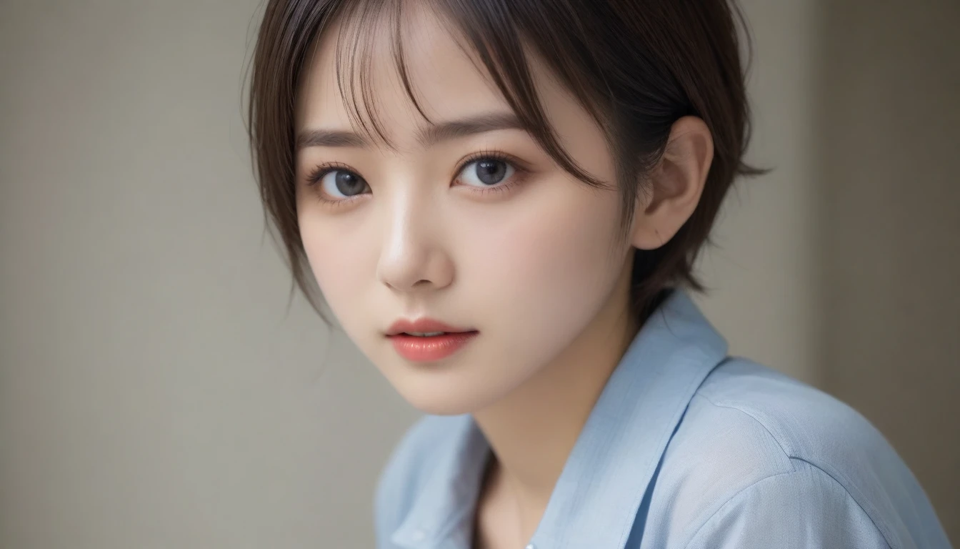 8k, Ultra-high resolution, Highest quality, masterpiece, 三分割法によるphotograph,Surreal, photograph, 1 , (:1.3), cute, cute顔, 細部までBeautiful Eyes, 細かくdetailedに,masterpiece,One Girl:1.2,Japanese women,Young Wife,cowboy shot,glaring,Black short hair,messy hair,(Dirty work clothes:1.3),Staring through the wire mesh,Blue Collar,Factory wall,heavy rain,(Beautiful attention to detail),Subtle details, detailedな顔,anger,Attractive eyes,(ポートレートphotograph:1.4),(Photorealistic images:1.4),Fantasy art,(Beautiful Face:1.4),美しくAttractive eyes、Beautiful Eyes、Grayscale 16Bits,(Tight waist:1.4)、(Beautiful with perfect body proportions:1.4),Pink Lips,Looking at the audience,(((Ideal body type))),A-cup small breasts :2,、Portraiture:2、Perfect Anatomy、鮮明なdetailed、detailed,Fashion magazine cover,Thin lips,完璧でBeautiful Face ,完璧でcute顔, Skin with attention to detail, Perfect limbs、Narrow waist,Surreal,Light and shadow,backlighting