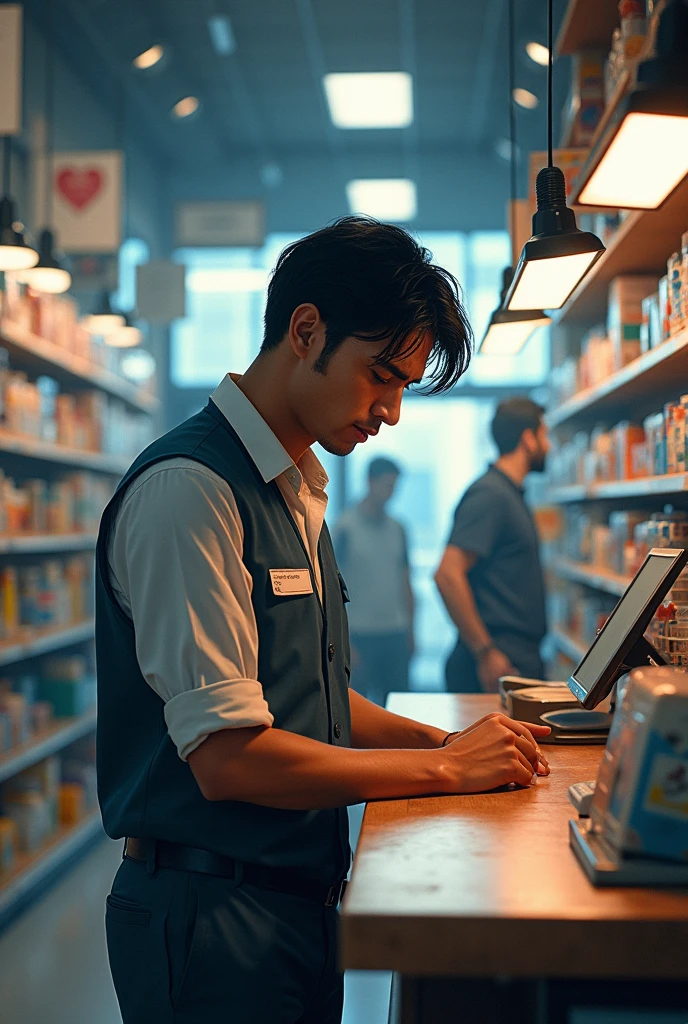A character name Raj and his age 30 frustrated store manager so as he thinking