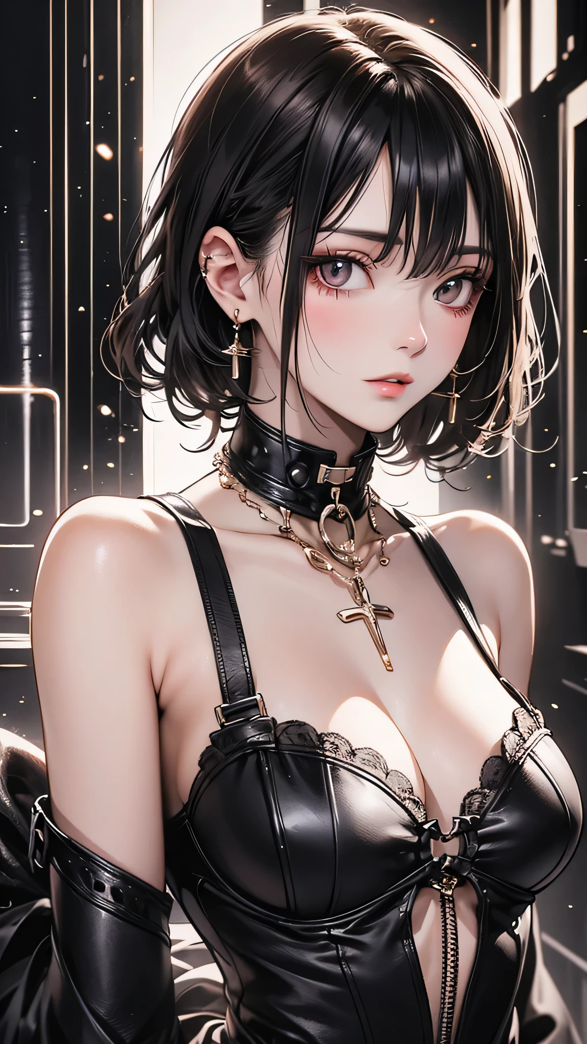 (One person:1.3), alone, Delicate and realistic skin, Fine skin, Mid-chest, Official Art, Unified 16k wallpapers, Super detailed, beauty and aesthetics, beauty, masterpiece, Highest quality, In Cyberpunk City, Great atmosphere, A calming color palette, Peaceful mood, Soft Shadows, Glamour